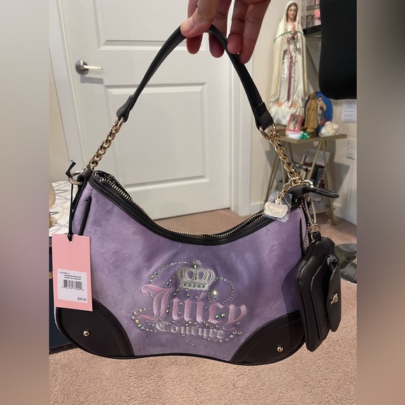 JUICY COUTURE Dreamy Purple Shoulder Bag with small coin purse - Picture 5 of 9